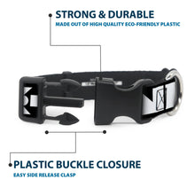 Load image into Gallery viewer, Plastic Clip Collar - BUCKLE-DOWN Shapes Black/White