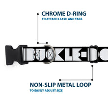 Load image into Gallery viewer, Plastic Clip Collar - BUCKLE-DOWN Shapes Black/White