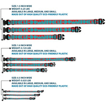 Load image into Gallery viewer, Plastic Clip Collar - BUCKLE-DOWN Shapes Red/Dot Turquoise/White