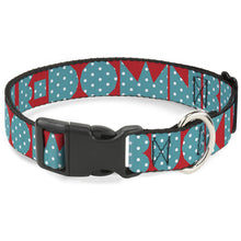 Load image into Gallery viewer, Plastic Clip Collar - BUCKLE-DOWN Shapes Red/Dot Turquoise/White