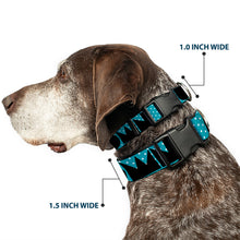 Load image into Gallery viewer, Plastic Clip Collar - BUCKLE-DOWN Shapes Dot Turquoise/White/Black