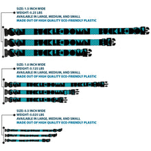Load image into Gallery viewer, Plastic Clip Collar - BUCKLE-DOWN Shapes Dot Turquoise/White/Black