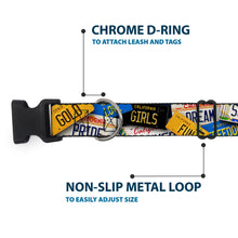 Load image into Gallery viewer, Plastic Clip Collar - Cali License Plates Stacked