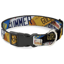 Load image into Gallery viewer, Plastic Clip Collar - Cali License Plates Stacked