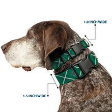 Load image into Gallery viewer, Plastic Clip Collar - Harry Potter Slytherin Crest Plaid Greens/Gray
