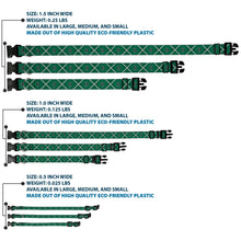 Load image into Gallery viewer, Plastic Clip Collar - Harry Potter Slytherin Crest Plaid Greens/Gray