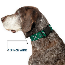 Load image into Gallery viewer, Plastic Clip Collar - Harry Potter Slytherin Crest Plaid Greens/Gray
