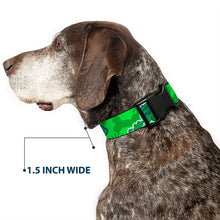 Load image into Gallery viewer, Plastic Clip Collar - Scooby Doo Mystery Machine/Dog Tag Collage Greens/Blues