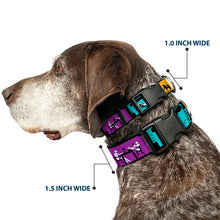 Load image into Gallery viewer, Plastic Clip Collar - Supernatural SAVING PEOPLE-HUNTING THINGS-FAMILY BUSINESS Blocks Black/Teal/Gold/Purple/White