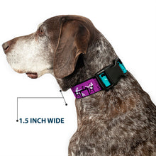 Load image into Gallery viewer, Plastic Clip Collar - Supernatural SAVING PEOPLE-HUNTING THINGS-FAMILY BUSINESS Blocks Black/Teal/Gold/Purple/White