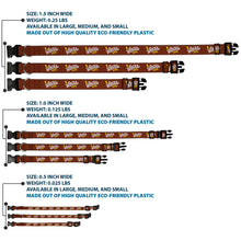 Load image into Gallery viewer, Plastic Clip Collar - Willy Wonka and the Chocolate Factory WONKA BAR Logo Brown/Yellow/White