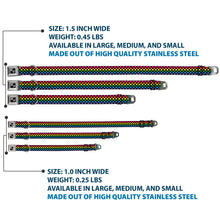 Load image into Gallery viewer, Dog Bone Seatbelt Buckle Collar - Checker Black/Neon Rainbow