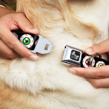 Load image into Gallery viewer, Dog Bone Seatbelt Buckle Collar - Eyeballs Black/Multi Color