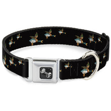 Load image into Gallery viewer, Dog Bone Seatbelt Buckle Collar - Flying Mallards Black