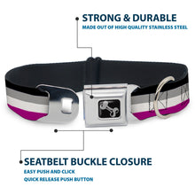 Load image into Gallery viewer, Dog Bone Seatbelt Buckle Collar - Flag Asexual Black/Gray/White/Purple