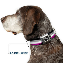 Load image into Gallery viewer, Dog Bone Seatbelt Buckle Collar - Flag Asexual Black/Gray/White/Purple