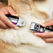 Load image into Gallery viewer, Dog Bone Seatbelt Buckle Collar - Flag Asexual Black/Gray/White/Purple