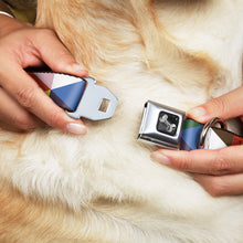 Load image into Gallery viewer, Dog Bone Seatbelt Buckle Collar - Geometric Triangle Blocks Multi Color