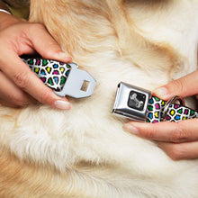 Load image into Gallery viewer, Dog Bone Seatbelt Buckle Collar - Leopard White/Multi Color