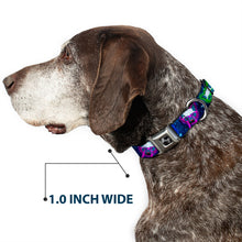 Load image into Gallery viewer, Dog Bone Seatbelt Buckle Collar - Laser Eye Cats in Space