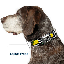 Load image into Gallery viewer, Dog Bone Seatbelt Buckle Collar - Taco/Chevron Black/White
