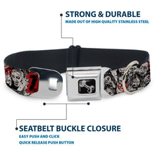 Load image into Gallery viewer, Dog Bone Seatbelt Buckle Collar - ZOMBIE KILLER w/Stacked Zombies Sketch