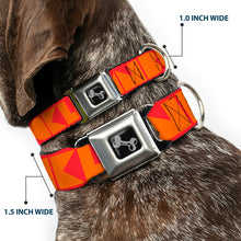 Load image into Gallery viewer, Dog Bone Seatbelt Buckle Collar - BUCKLE-DOWN Shapes Red/Orange