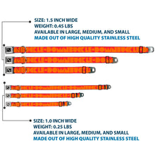 Load image into Gallery viewer, Dog Bone Seatbelt Buckle Collar - BUCKLE-DOWN Shapes Red/Orange