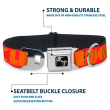 Load image into Gallery viewer, Dog Bone Seatbelt Buckle Collar - BUCKLE-DOWN Shapes Red/Orange