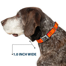 Load image into Gallery viewer, Dog Bone Seatbelt Buckle Collar - BUCKLE-DOWN Shapes Red/Orange