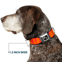 Load image into Gallery viewer, Dog Bone Seatbelt Buckle Collar - BUCKLE-DOWN Shapes Red/Orange