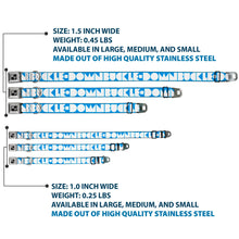 Load image into Gallery viewer, Dog Bone Seatbelt Buckle Collar - BUCKLE-DOWN Shapes Turquoise/White