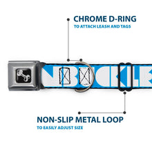 Load image into Gallery viewer, Dog Bone Seatbelt Buckle Collar - BUCKLE-DOWN Shapes Turquoise/White