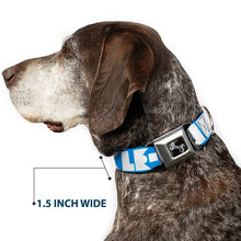 Load image into Gallery viewer, Dog Bone Seatbelt Buckle Collar - BUCKLE-DOWN Shapes Turquoise/White