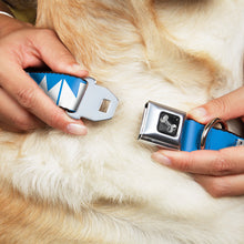 Load image into Gallery viewer, Dog Bone Seatbelt Buckle Collar - BUCKLE-DOWN Shapes Turquoise/White