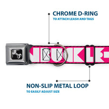 Load image into Gallery viewer, Dog Bone Seatbelt Buckle Collar - BUCKLE-DOWN Shapes Hot Pink/White