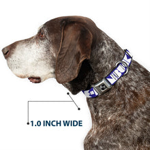 Load image into Gallery viewer, Dog Bone Seatbelt Buckle Collar - BUCKLE-DOWN Shapes Blue/White