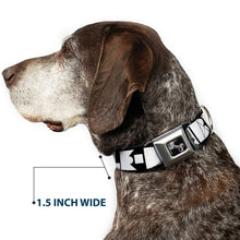 Load image into Gallery viewer, Dog Bone Seatbelt Buckle Collar - BUCKLE-DOWN Shapes Black/White