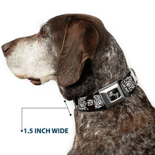 Load image into Gallery viewer, Dog Bone Seatbelt Buckle Collar - BUCKLE-DOWN Shapes Black/Camo White/Black