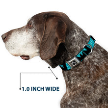 Load image into Gallery viewer, Dog Bone Seatbelt Buckle Collar - BUCKLE-DOWN Shapes Dot Turquoise/White/Black