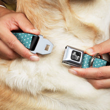 Load image into Gallery viewer, Dog Bone Seatbelt Buckle Collar - BUCKLE-DOWN Shapes Dot Turquoise/White/Black