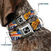 Load image into Gallery viewer, Dog Bone Seatbelt Buckle Collar - Cali License Plates Stacked