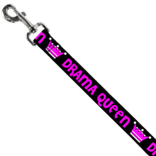 Load image into Gallery viewer, Dog Leash - DRAMA QUEEN Black/Fuchsia