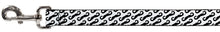 Load image into Gallery viewer, Dog Leash - Diagonal Handlebar Mustaches White/Black