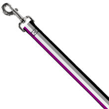 Load image into Gallery viewer, Dog Leash - Flag Asexual Black/Gray/White/Purple