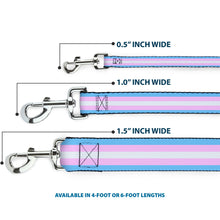 Load image into Gallery viewer, Dog Leash - Flag Transgender Baby Blue/Baby Pink/White