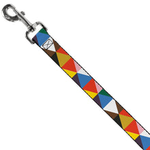 Load image into Gallery viewer, Dog Leash - Geometric Triangle Blocks Multi Color