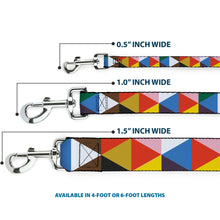 Load image into Gallery viewer, Dog Leash - Geometric Triangle Blocks Multi Color