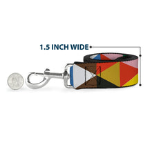 Load image into Gallery viewer, Dog Leash - Geometric Triangle Blocks Multi Color