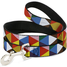 Load image into Gallery viewer, Dog Leash - Geometric Triangle Blocks Multi Color